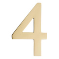 Architectural Mailboxes Brass 5 inch Floating House Number Polished Brass 4 3585PB-4
